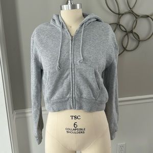 Gray sweater zip up